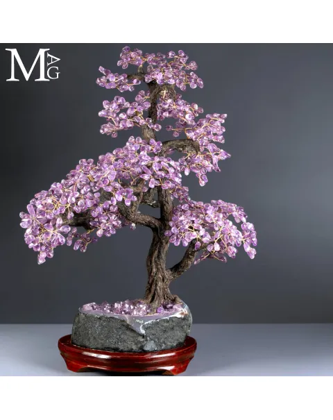 Albero Bonsai in Ametista su Drusa Naturale – Albero della Vita.