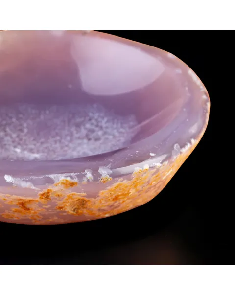 Ciotola svuota tasche in agata lavanda naturale.