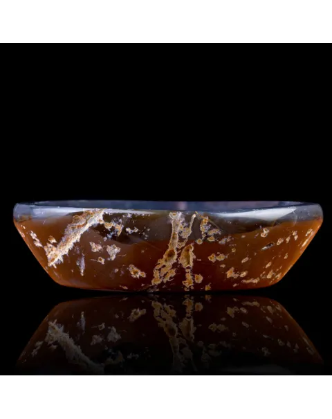 Vasca scolpita in Agata naturale – Elemento d’arredo unico