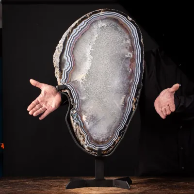 Grande Fetta di Agata - Cristalli Decorativi