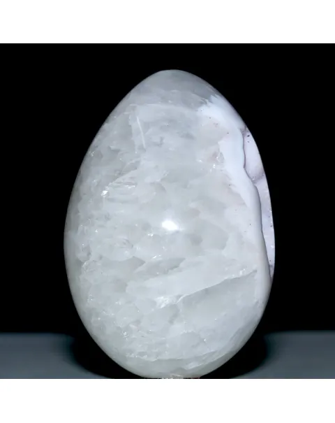 Uovo in Agata e Quarzo con Geode Viola Naturale