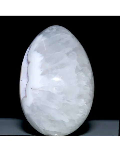 Uovo in Agata e Quarzo con Geode Viola Naturale