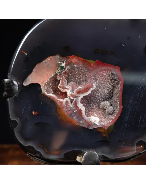 Geode Agata Sezionata su base