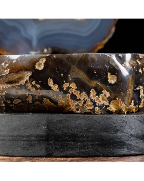 Geode Agata Sezionata su base