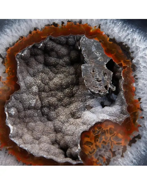 Geode Agata Sezionata su base