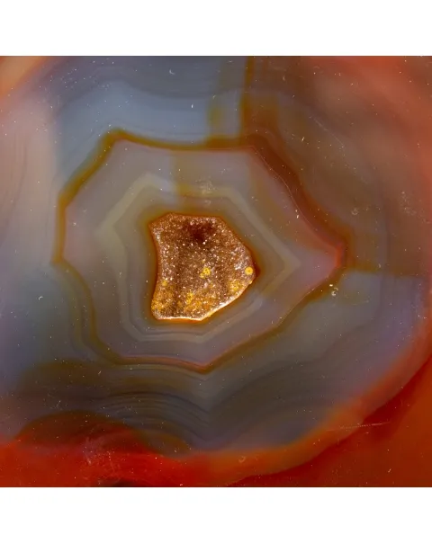 Geode Agata Sezionata su base