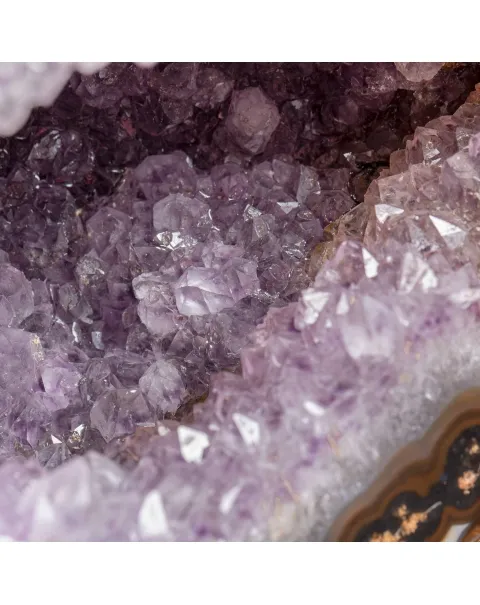 Geode Agata Sezionata su base