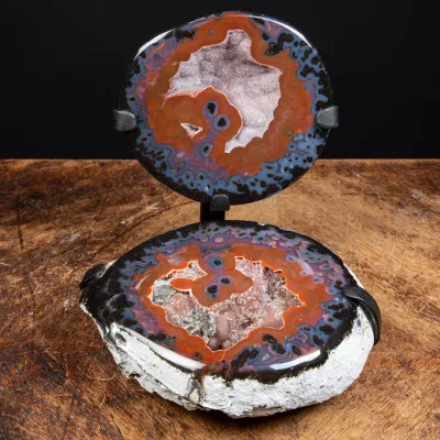 Geode Agata Sezionata su base