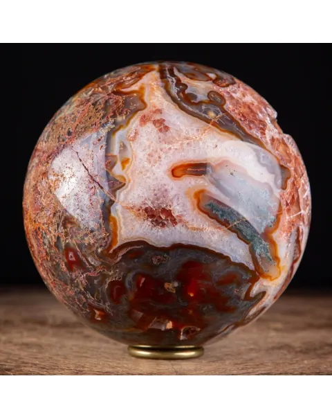 Rara Sfera di Agata Muschiata rossa