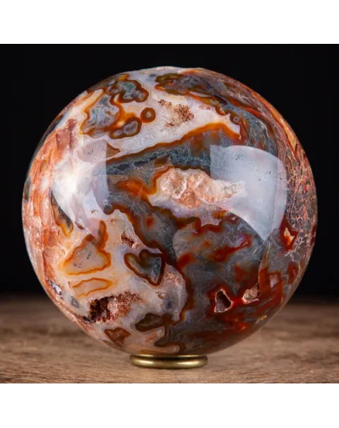 Rara Sfera di Agata Muschiata rossa