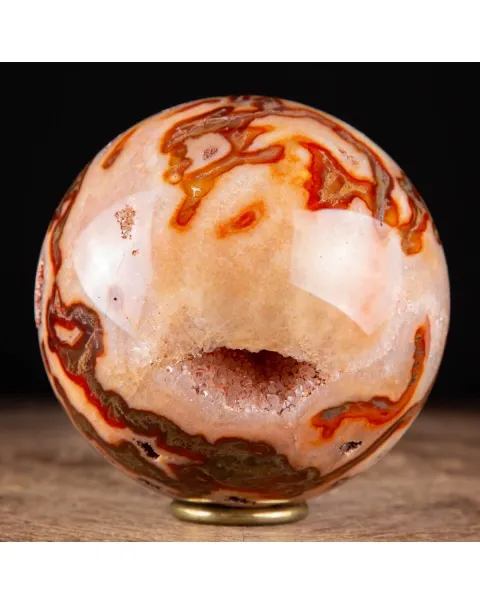 Rara Sfera di Agata Muschiata rossa