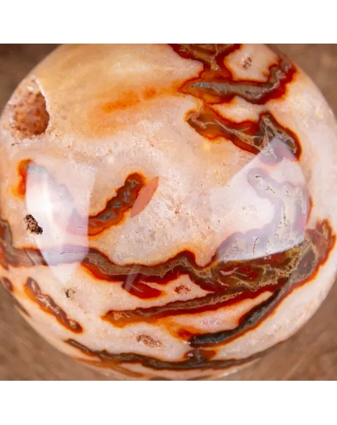Rara Sfera di Agata Muschiata rossa