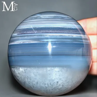 Sfera in Agata a Bande con Quarzo – Brasile