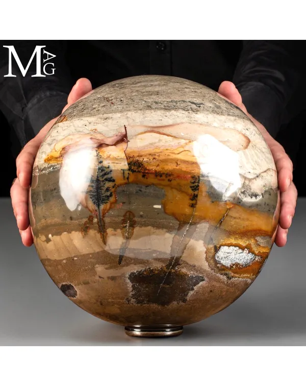 Sfera in Agata Dendritica – Landscape – Madaga...