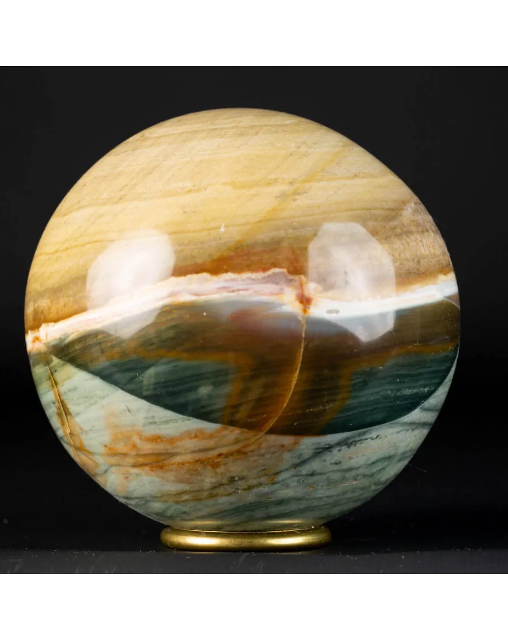 Sfera in Agata Policromo con occhio