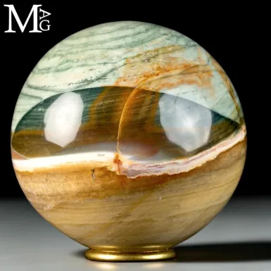 Sfera in Agata Policromo con occhio