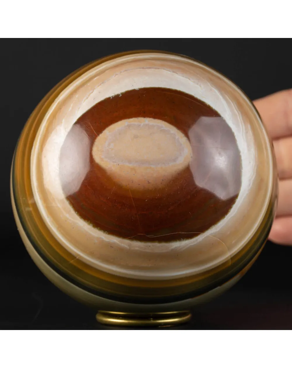 Sfera in Agata Policromo con occhio