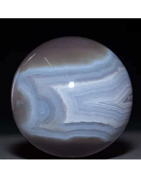 Sfera di Agata naturale a bande.