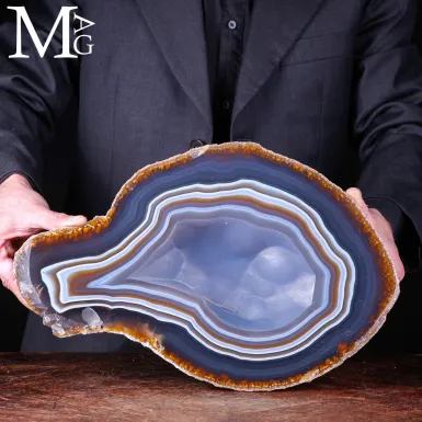 Grande Sezione di Agata Naturale da Geode