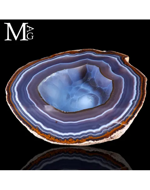 Sezione di Geode in Agata del Brasile