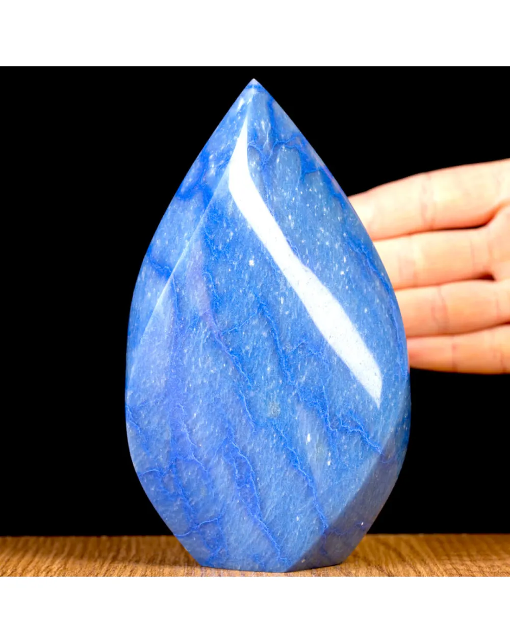 Fiamma in Quarzo Blu Naturale.