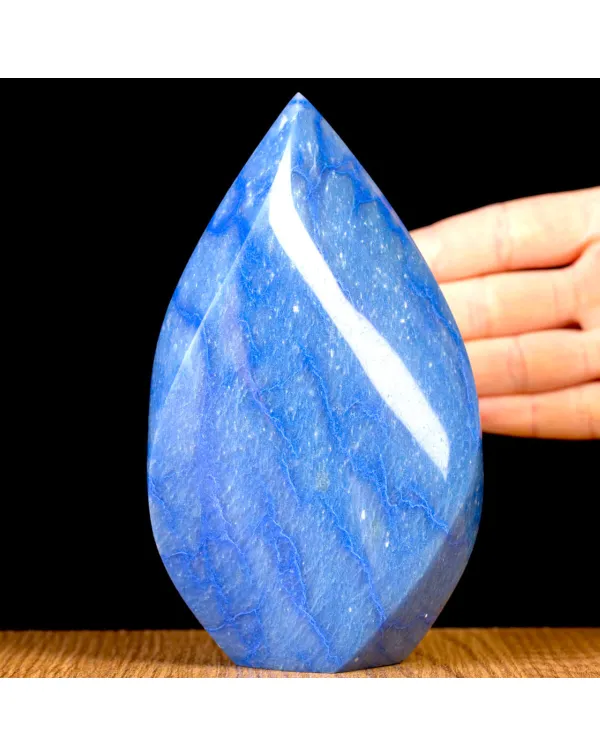 Fiamma in Quarzo Blu Naturale.