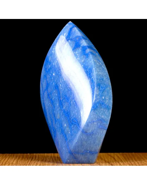 Fiamma in Quarzo Blu Naturale.