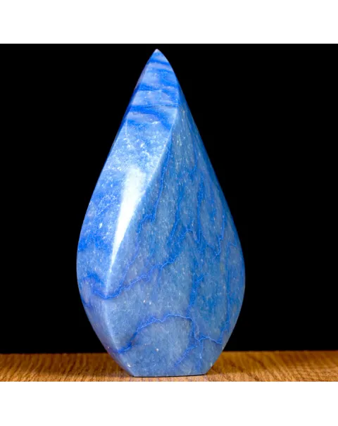 Fiamma in Quarzo Blu Naturale.