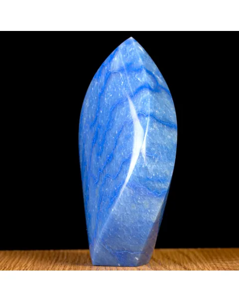 Fiamma in Quarzo Blu Naturale.