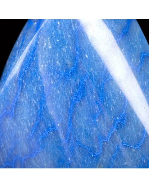 Fiamma in Quarzo Blu Naturale.
