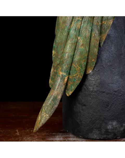 Bellissima Ara Verde su Drusa di Ametista.