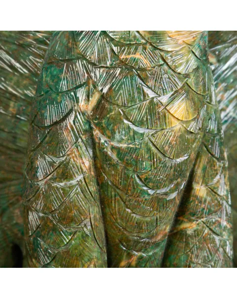 Bellissima Ara Verde su Drusa di Ametista.