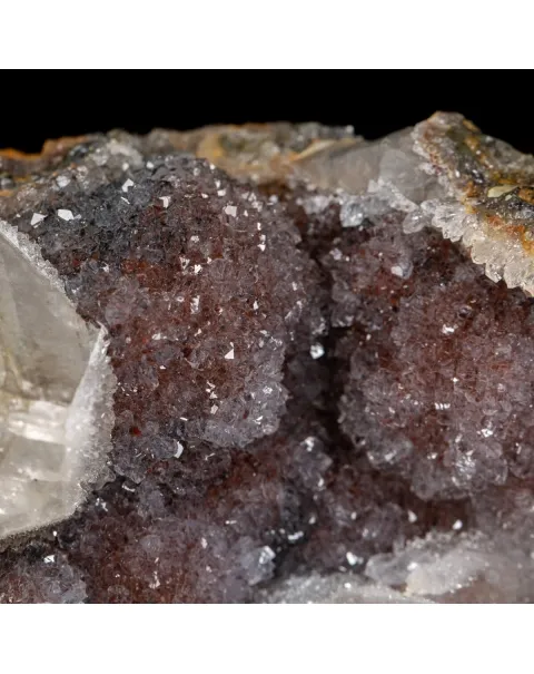 Calcite su Ametista