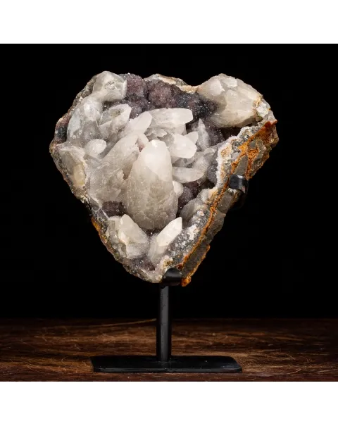 Calcite su Ametista