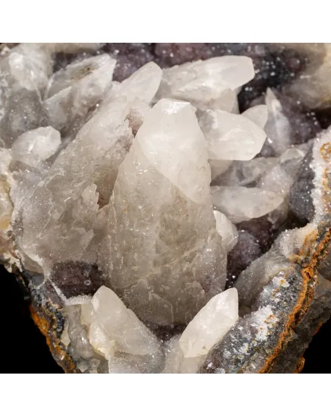 Calcite su Ametista