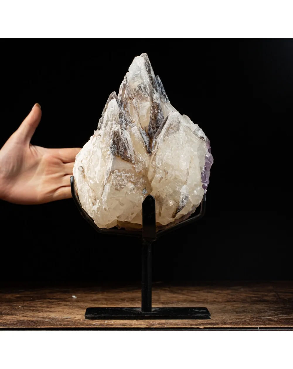 Calcite su Ametista