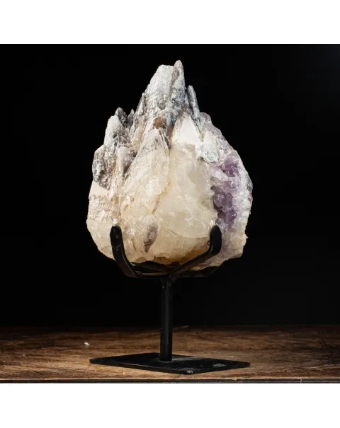 Calcite su Ametista