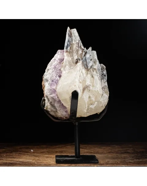 Calcite su Ametista