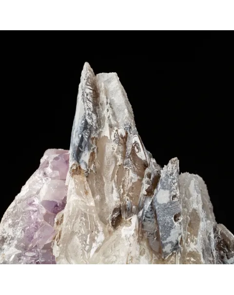Calcite su Ametista