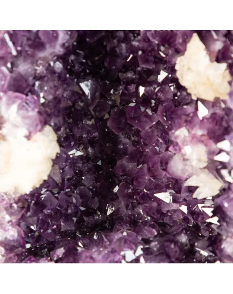 Geode di  Ametista - Grotta di cristalli Viola con Calcite