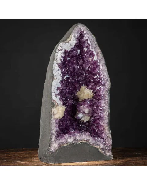 Geode di  Ametista - Grotta di cristalli Viola con Calcite