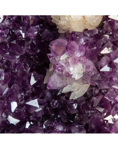 Geode di  Ametista - Grotta di cristalli Viola con Calcite