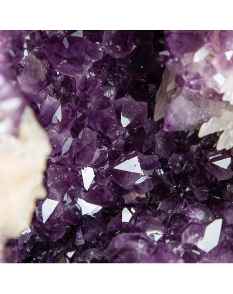 Geode di  Ametista - Grotta di cristalli Viola con Calcite