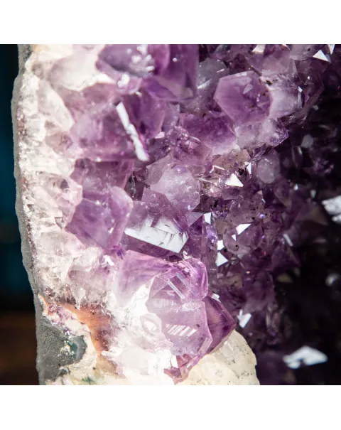 Geode di  Ametista - Grotta di cristalli Viola con Calcite