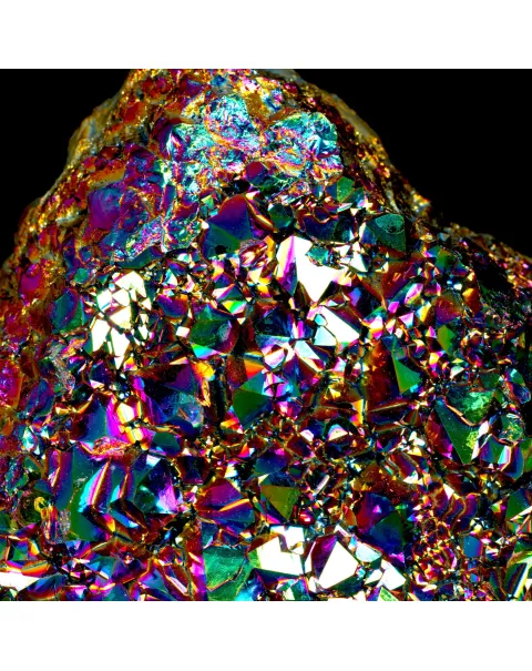 Drusa di Ametista Electroplated – Colori Iridescenti.