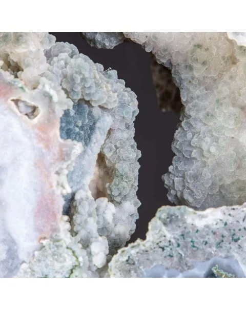 Spettacolare  Geode di Calcedonio verde