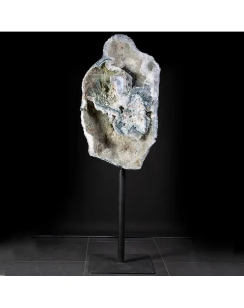 Spettacolare  Geode di Calcedonio verde