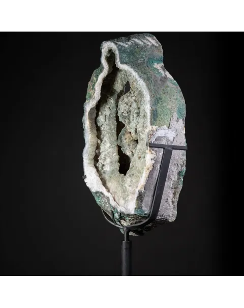 Spettacolare  Geode di Calcedonio verde