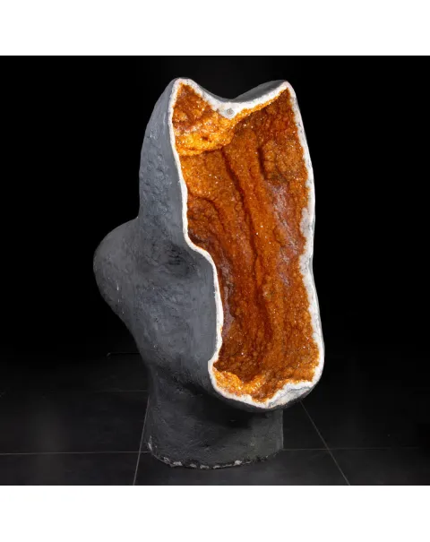 Un Magnifico Geode di Quarzo Citrino dal Brasile - Un Capolavoro Unico
