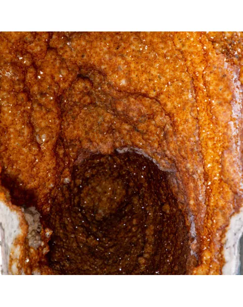 Un Magnifico Geode di Quarzo Citrino dal Brasile - Un Capolavoro Unico